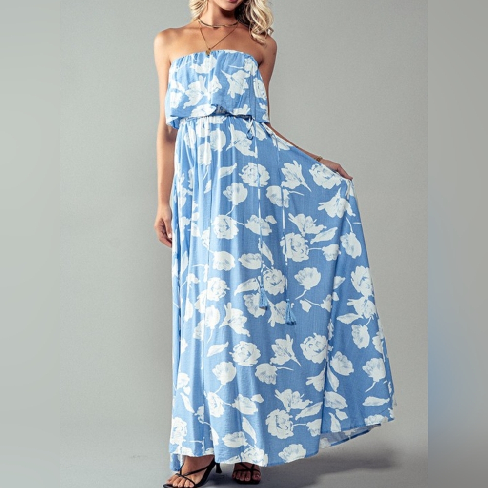 #626 🛑42 S, M, L Boho Gardenia Grace Maxi Dress - Picture 3 of 5